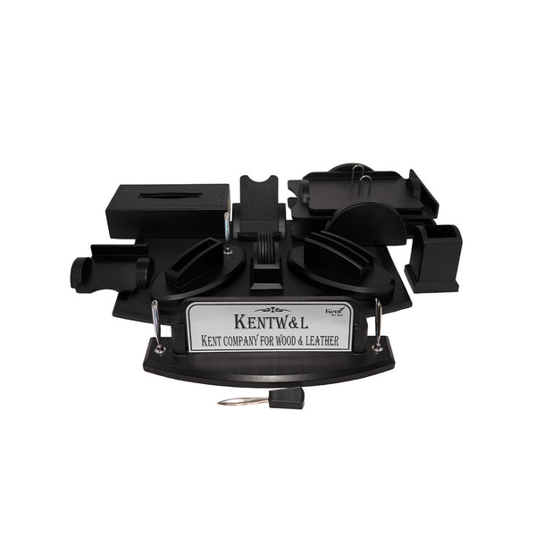 طقم مكتب ريفينادو (اسود) 12 قطعة مع حامل اسم/نيم تاج